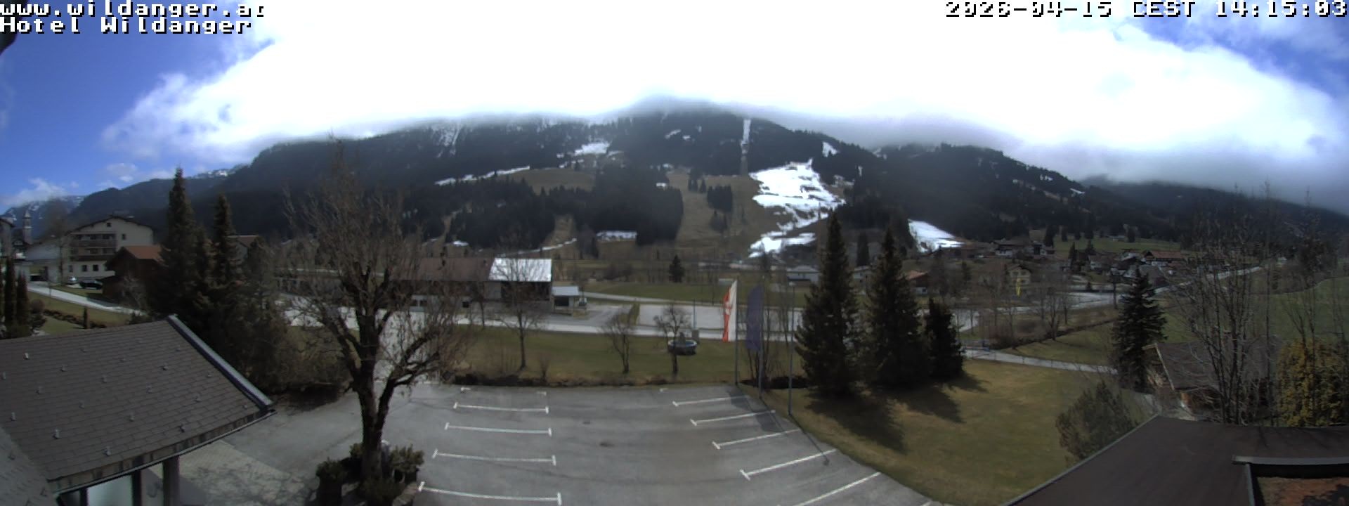 Archived image Webcam Hotel Wildanger - Zöblen