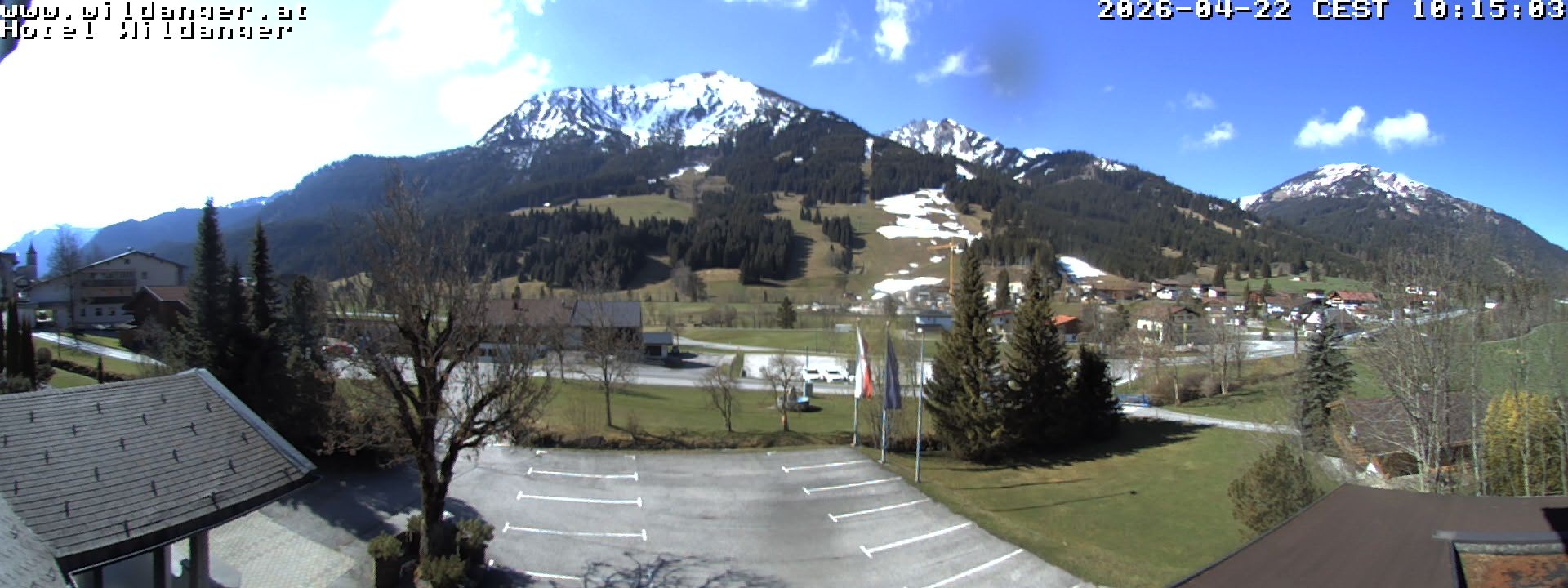Archived image Webcam Hotel Wildanger - Zöblen