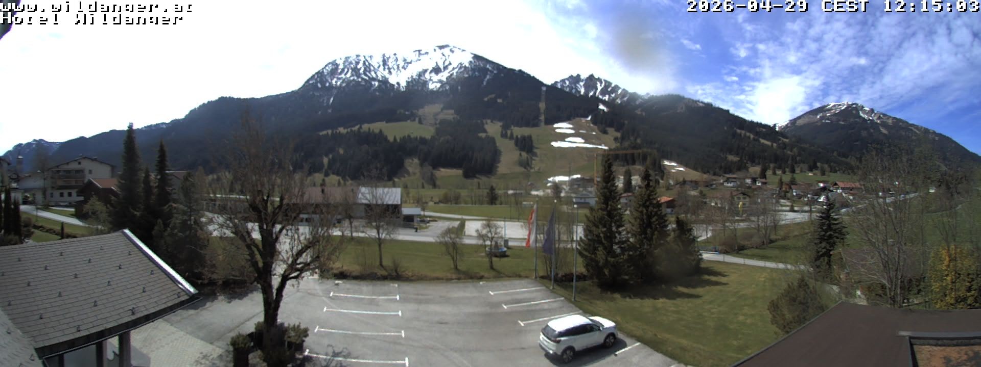 Archived image Webcam Hotel Wildanger - Zöblen