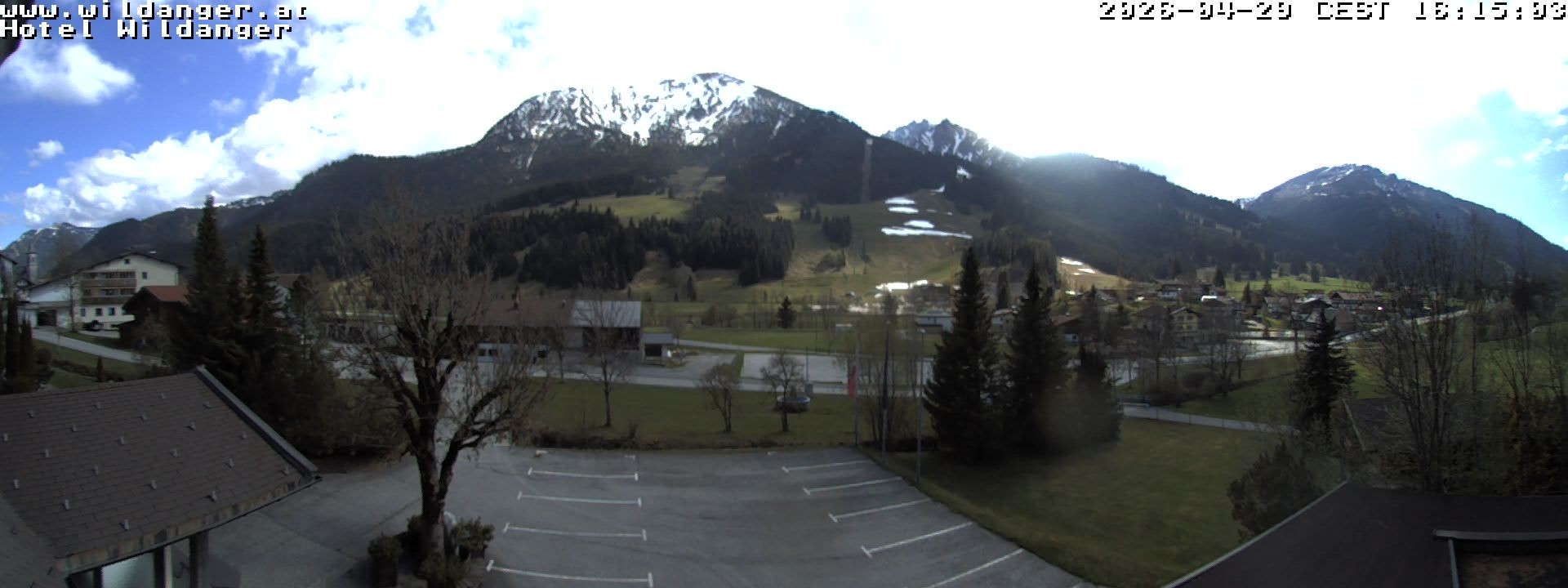 Archived image Webcam Hotel Wildanger - Zöblen