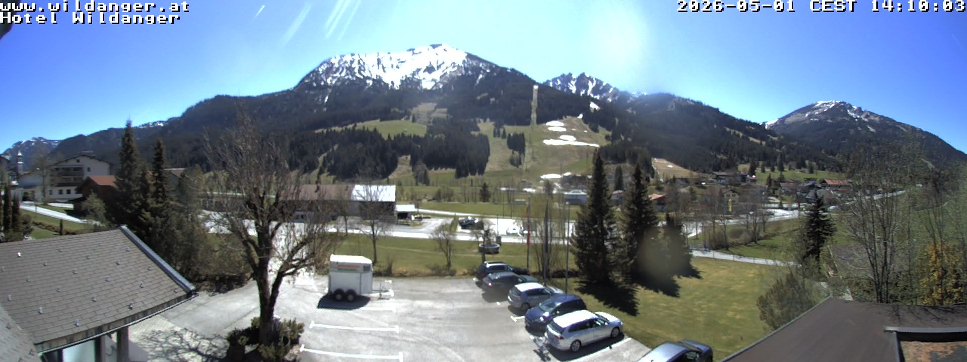 Archiv Foto Webcam Hotel Wildanger - Zöblen