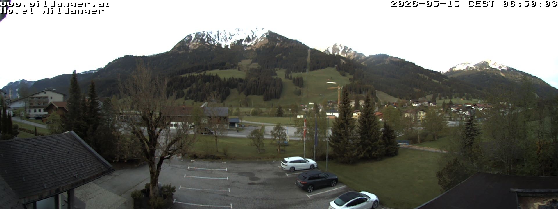 Archived image Webcam Hotel Wildanger - Zöblen