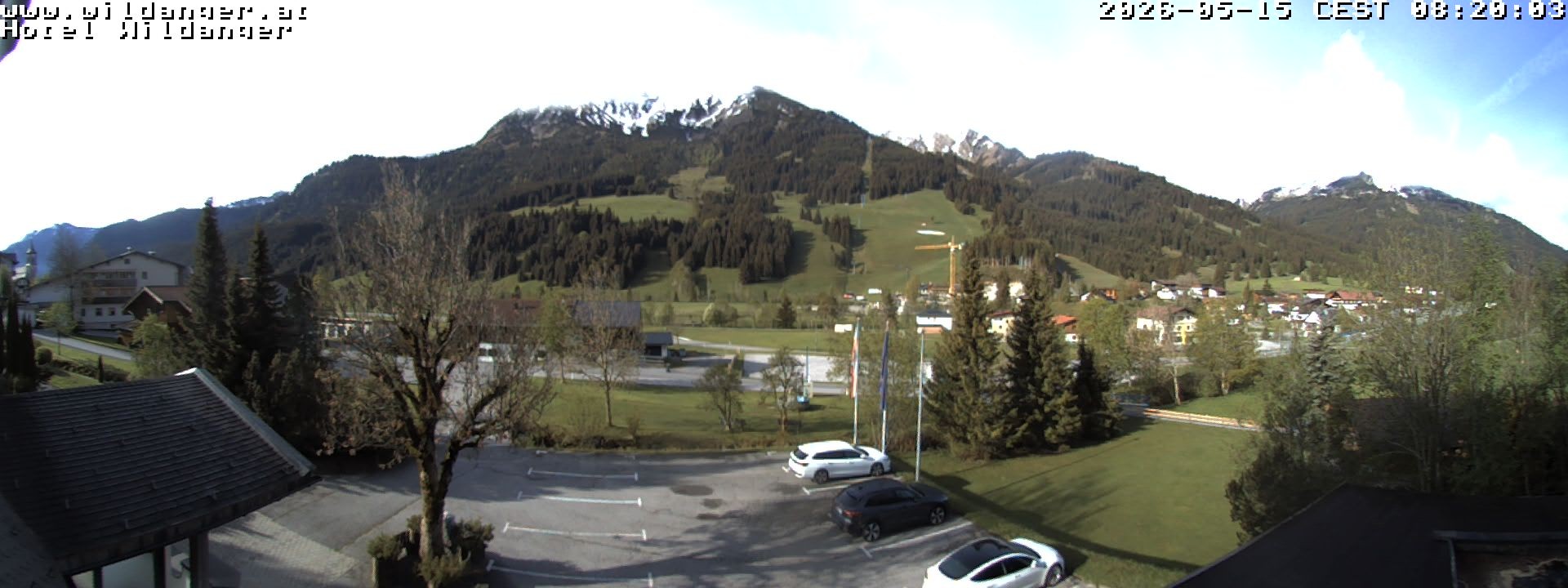 Archived image Webcam Hotel Wildanger - Zöblen