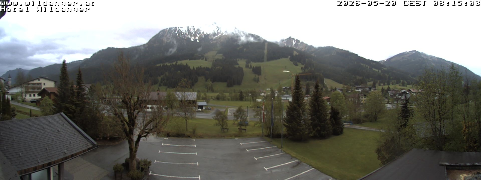 Archived image Webcam Hotel Wildanger - Zöblen