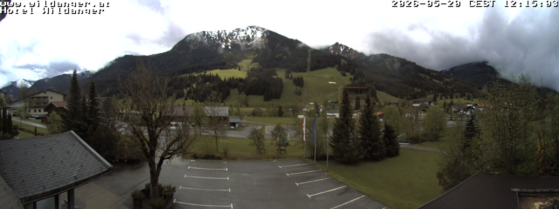 Archived image Webcam Hotel Wildanger - Zöblen