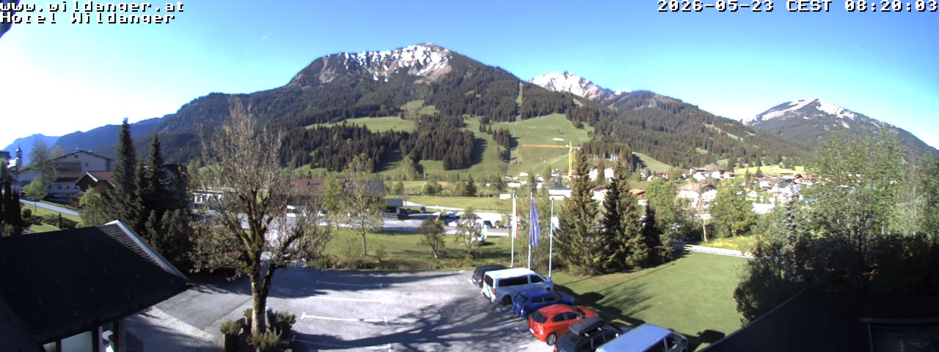 Archiv Foto Webcam Hotel Wildanger - Zöblen