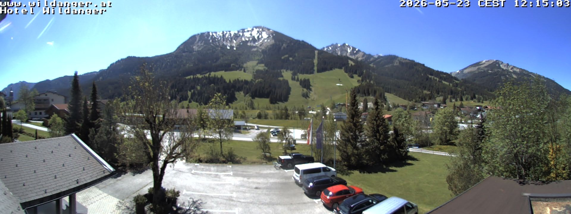 Archiv Foto Webcam Hotel Wildanger - Zöblen