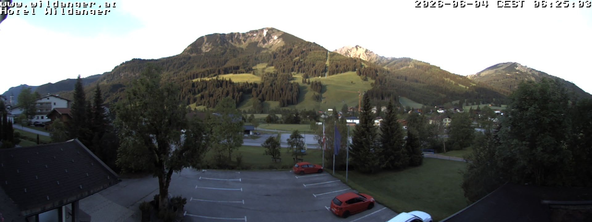 Archiv Foto Webcam Hotel Wildanger - Zöblen