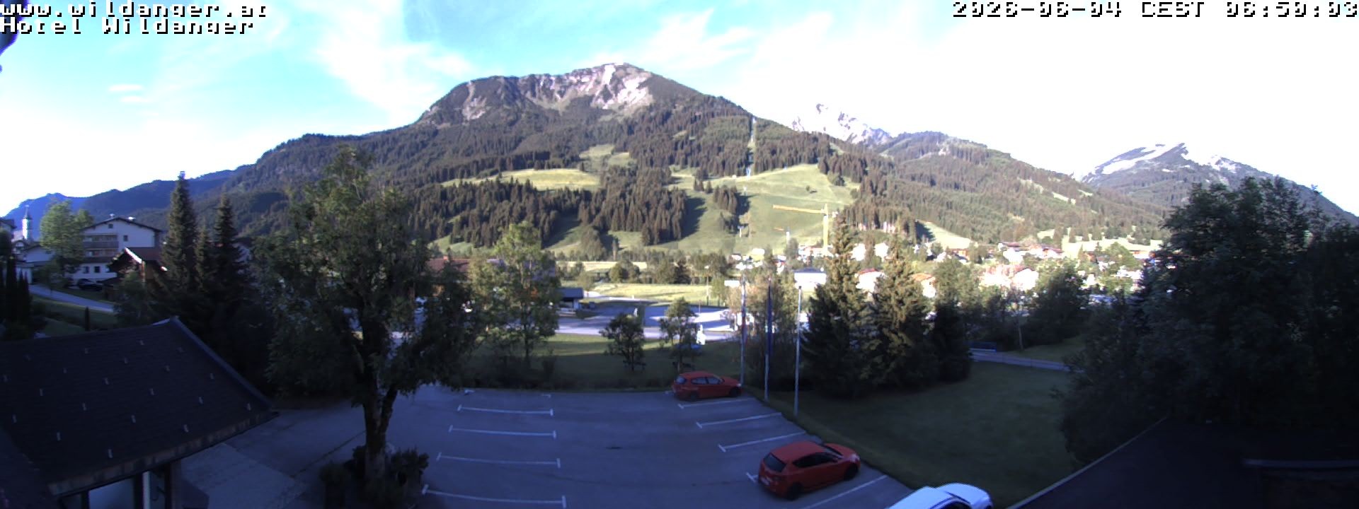 Archiv Foto Webcam Hotel Wildanger - Zöblen