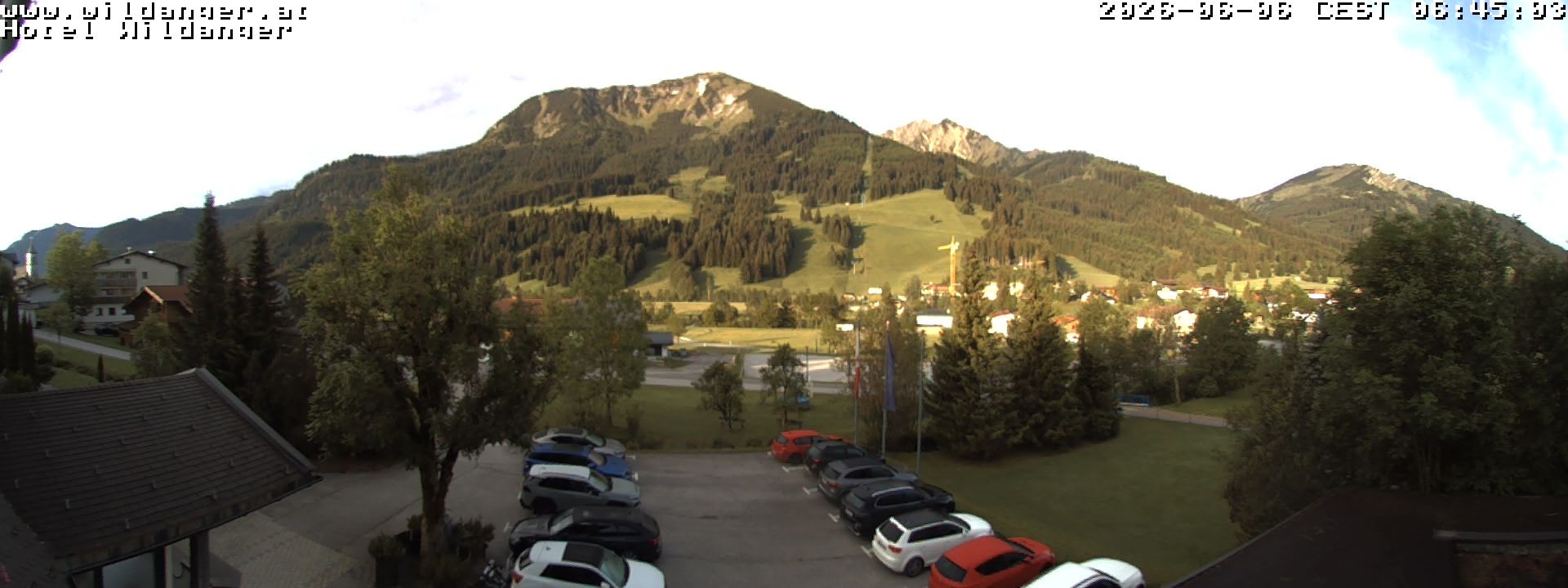 Archiv Foto Webcam Hotel Wildanger - Zöblen
