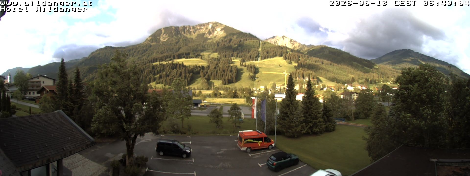 Archiv Foto Webcam Hotel Wildanger - Zöblen