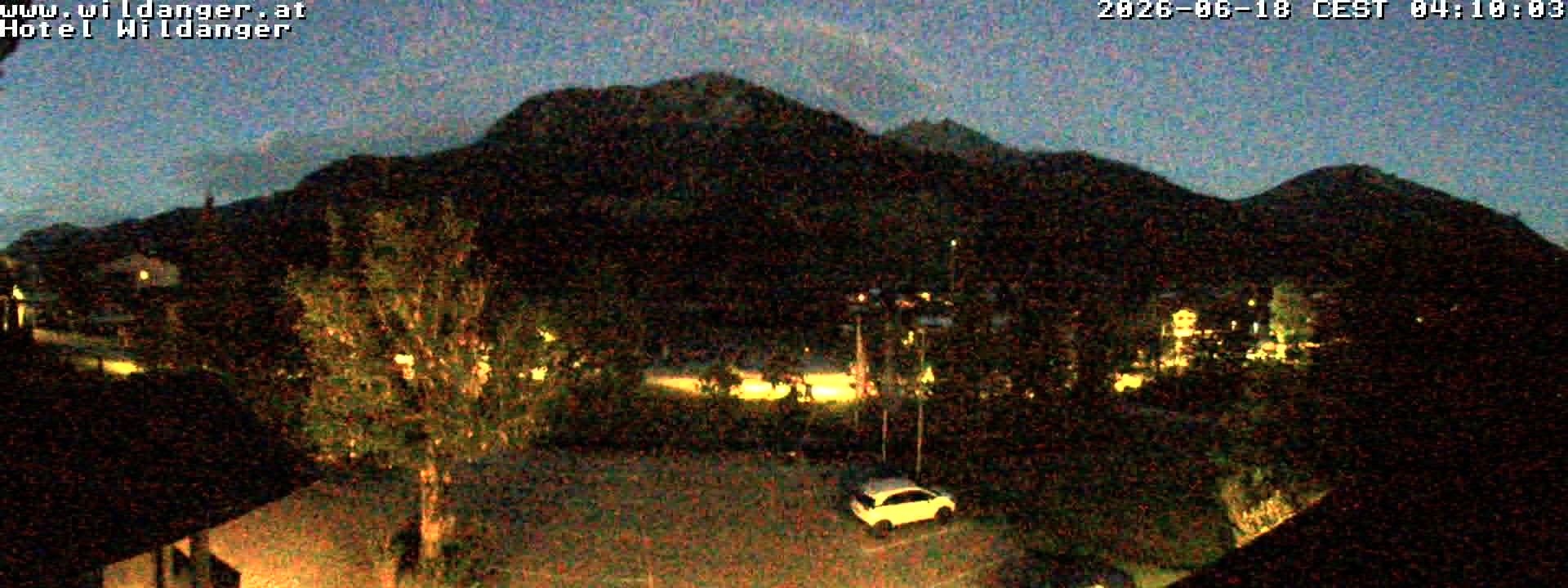 Archived image Webcam Hotel Wildanger - Zöblen