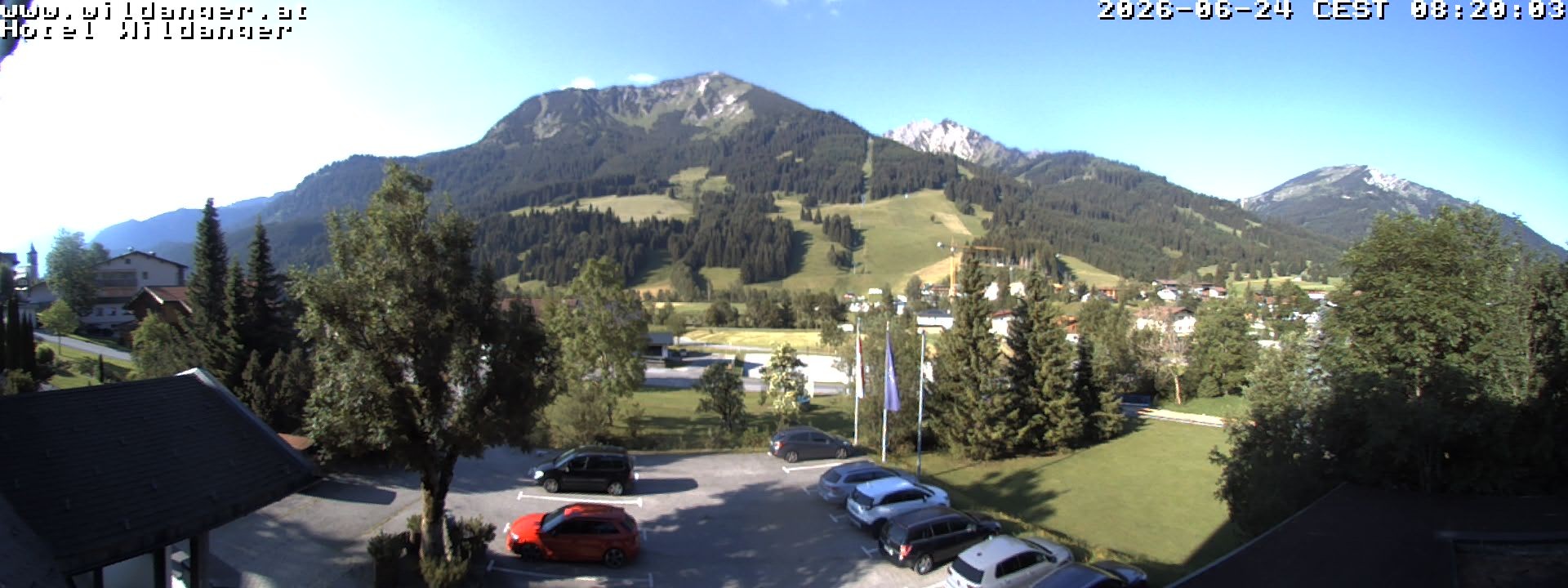 Archived image Webcam Hotel Wildanger - Zöblen