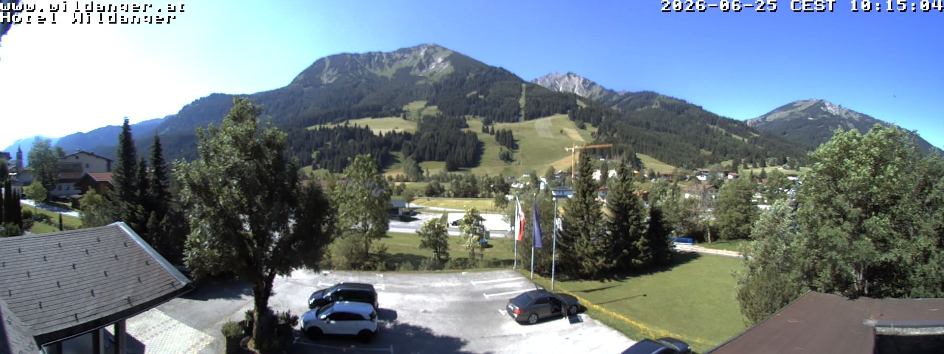 Archiv Foto Webcam Hotel Wildanger - Zöblen