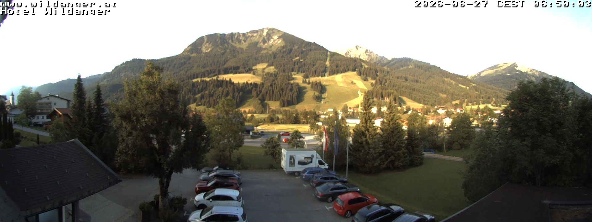 Archiv Foto Webcam Hotel Wildanger - Zöblen