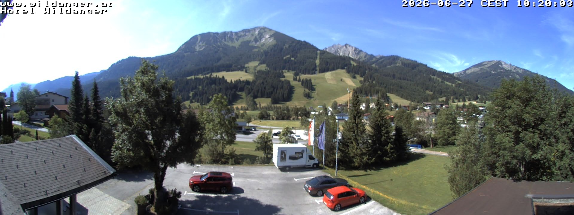 Archiv Foto Webcam Hotel Wildanger - Zöblen
