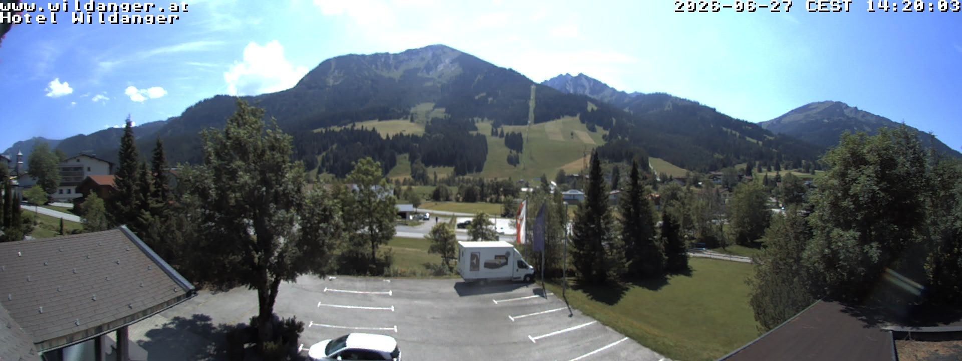 Archiv Foto Webcam Hotel Wildanger - Zöblen