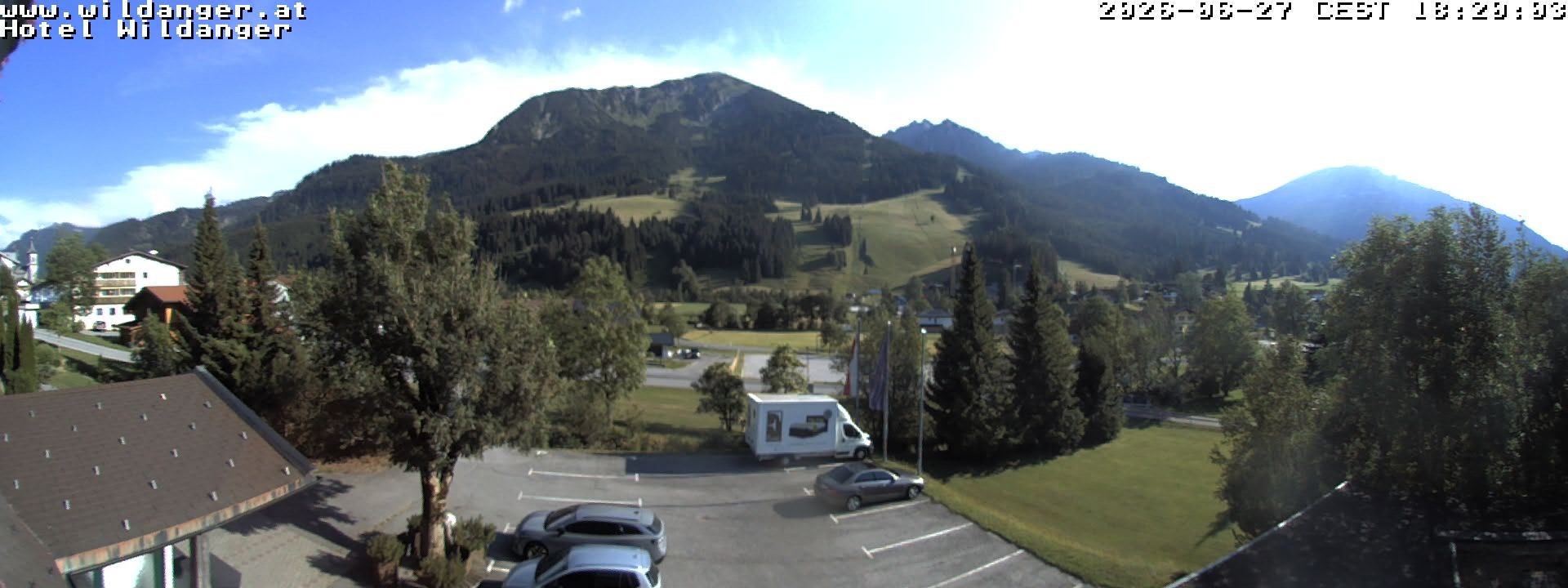Archiv Foto Webcam Hotel Wildanger - Zöblen
