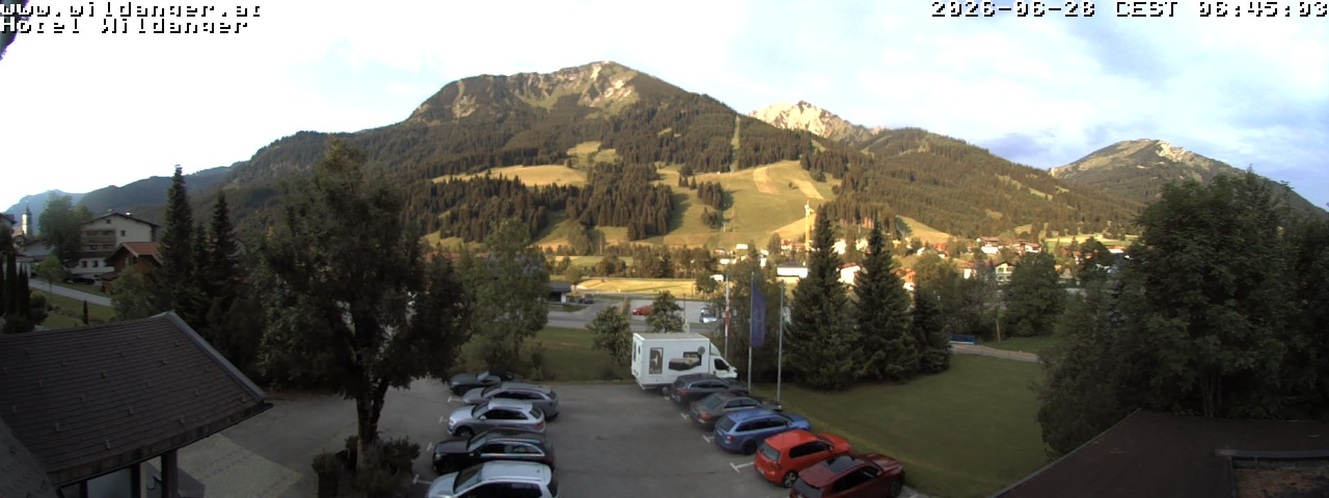 Archiv Foto Webcam Hotel Wildanger - Zöblen