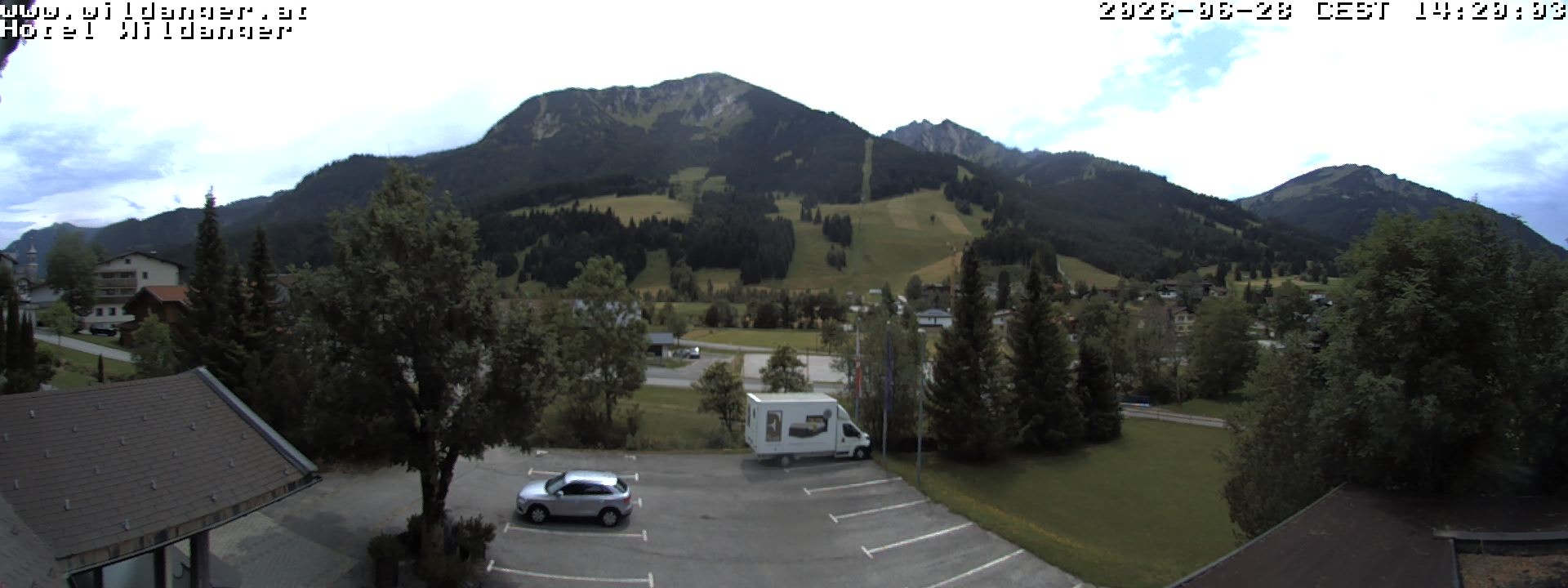 Archiv Foto Webcam Hotel Wildanger - Zöblen