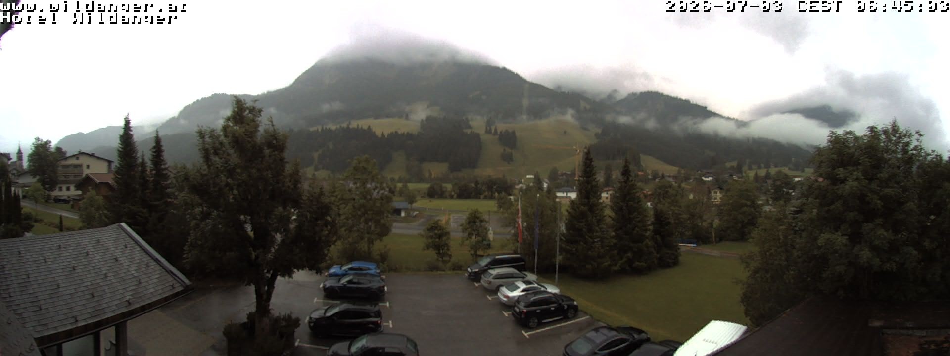 Archived image Webcam Hotel Wildanger - Zöblen