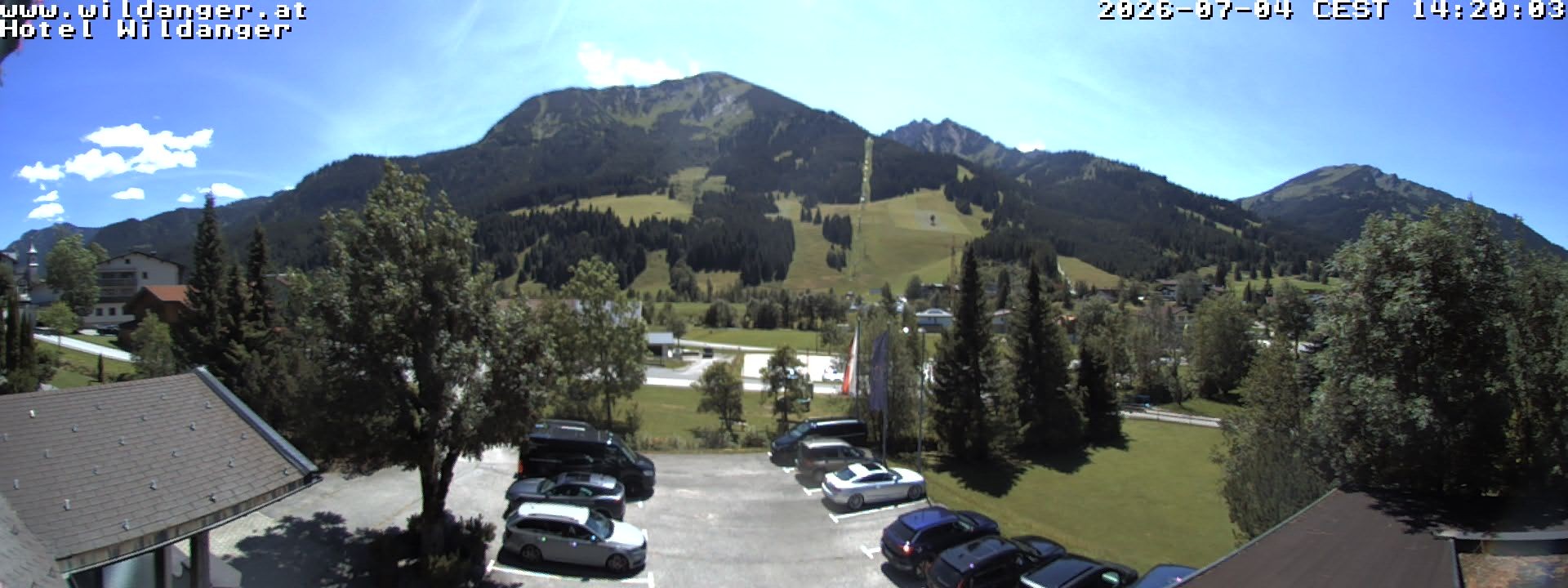 Archiv Foto Webcam Hotel Wildanger - Zöblen