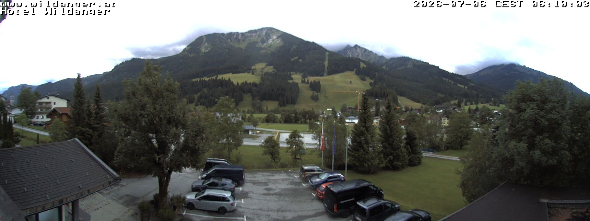 Archiv Foto Webcam Hotel Wildanger - Zöblen