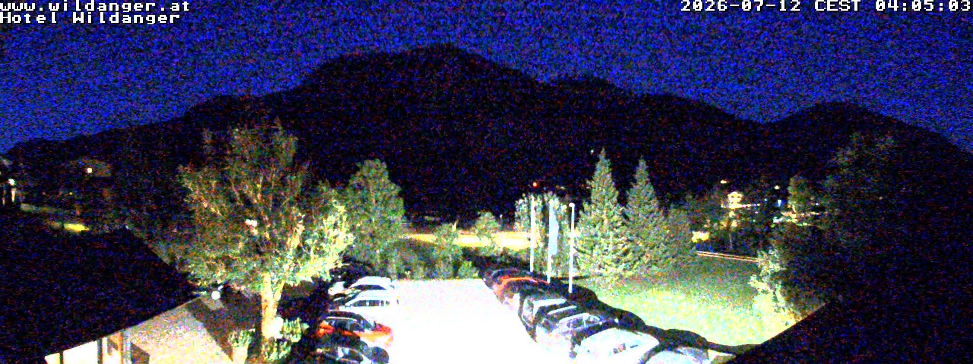 Archived image Webcam Hotel Wildanger - Zöblen