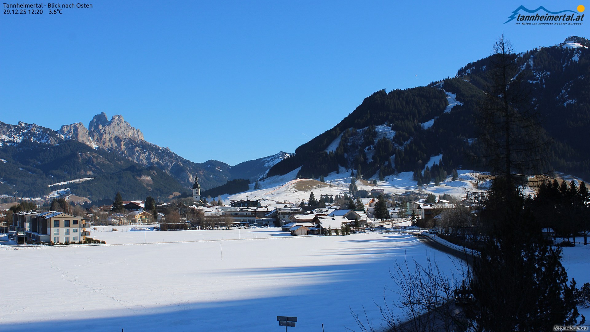 Archiv Foto Webcam Blick ins Tannheimer Tal