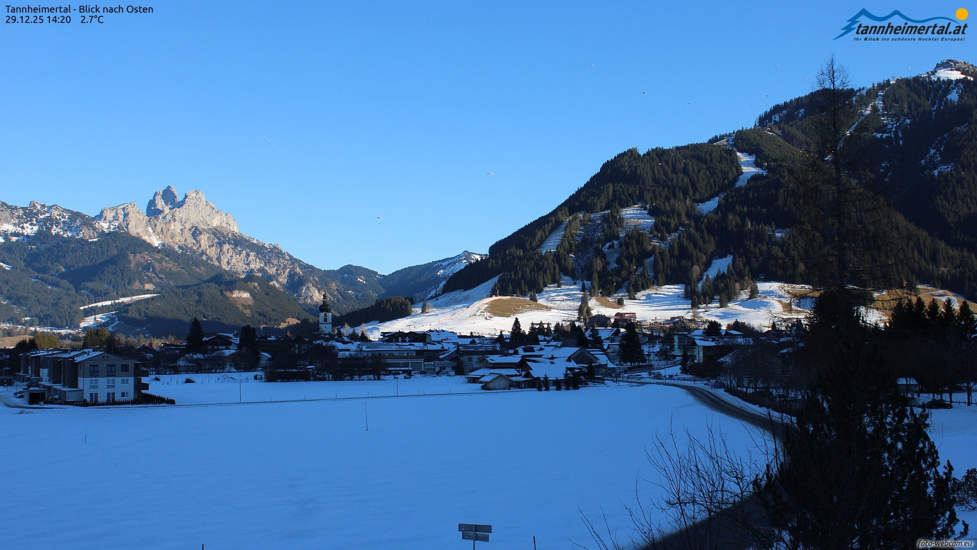 Archiv Foto Webcam Blick ins Tannheimer Tal