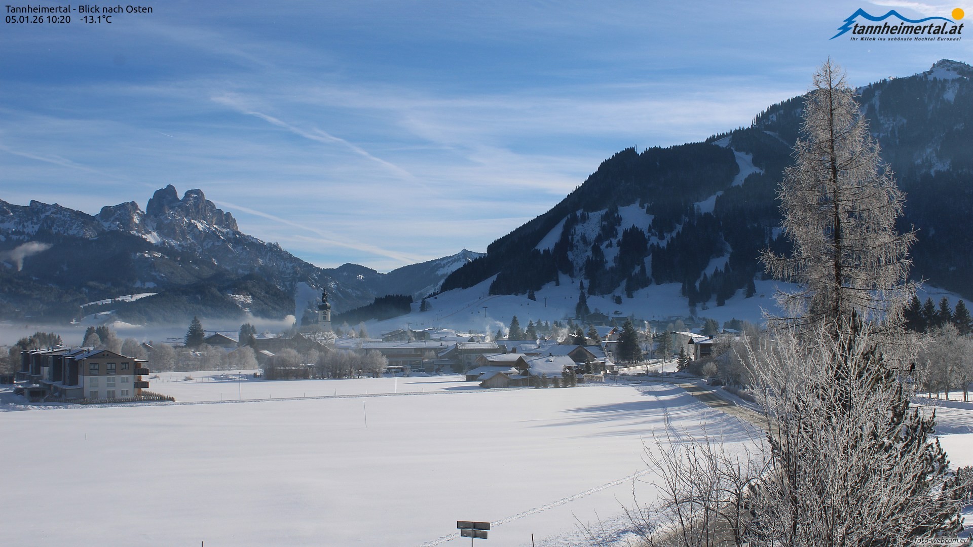 Archiv Foto Webcam Blick ins Tannheimer Tal