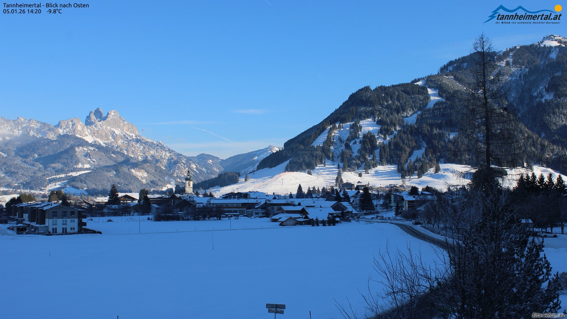 Archiv Foto Webcam Blick ins Tannheimer Tal