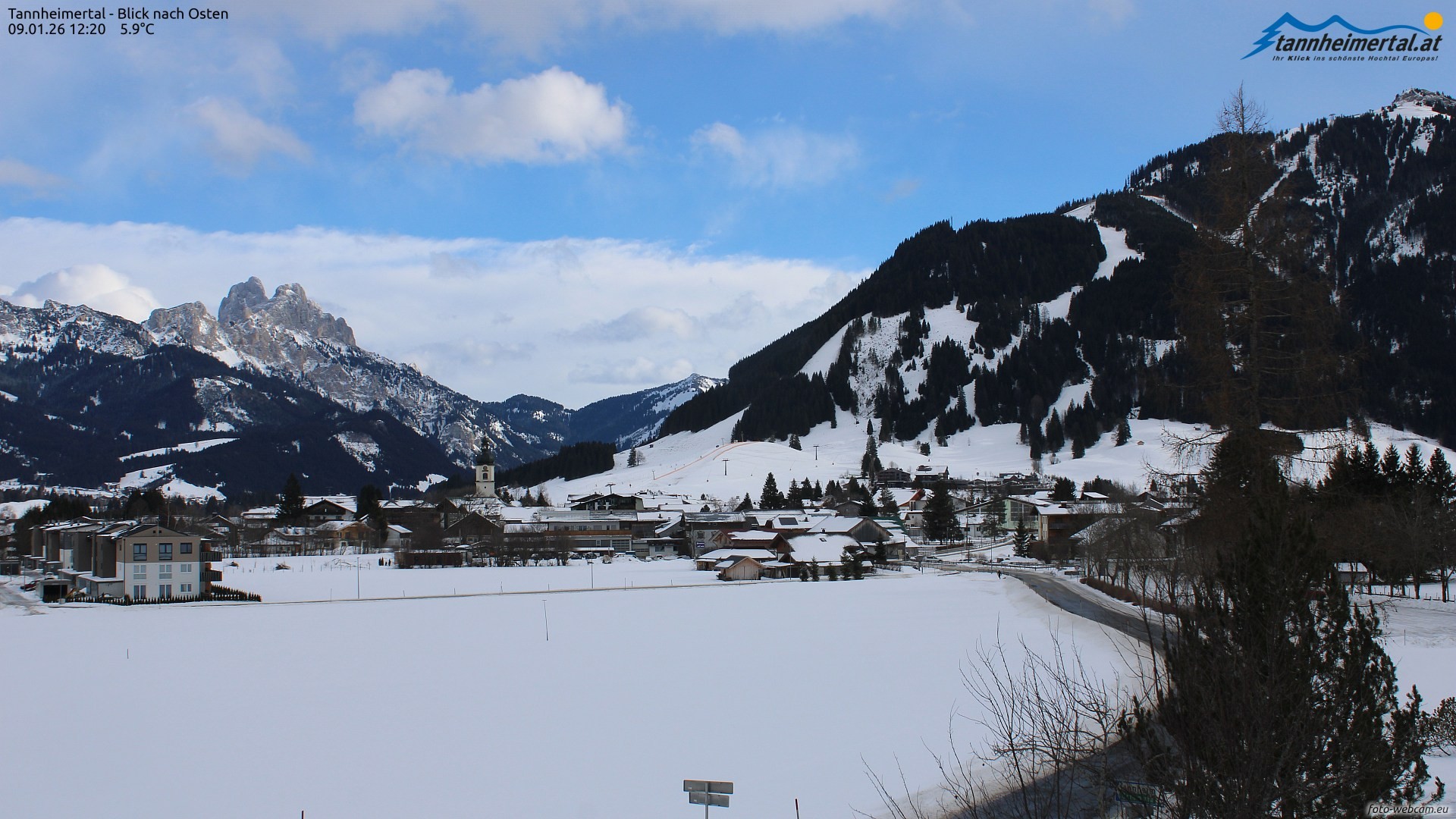 Archiv Foto Webcam Blick ins Tannheimer Tal