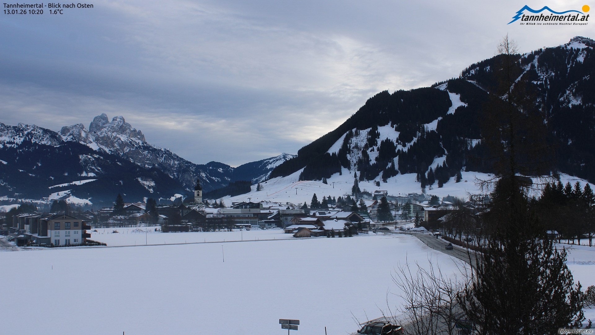Archiv Foto Webcam Blick ins Tannheimer Tal