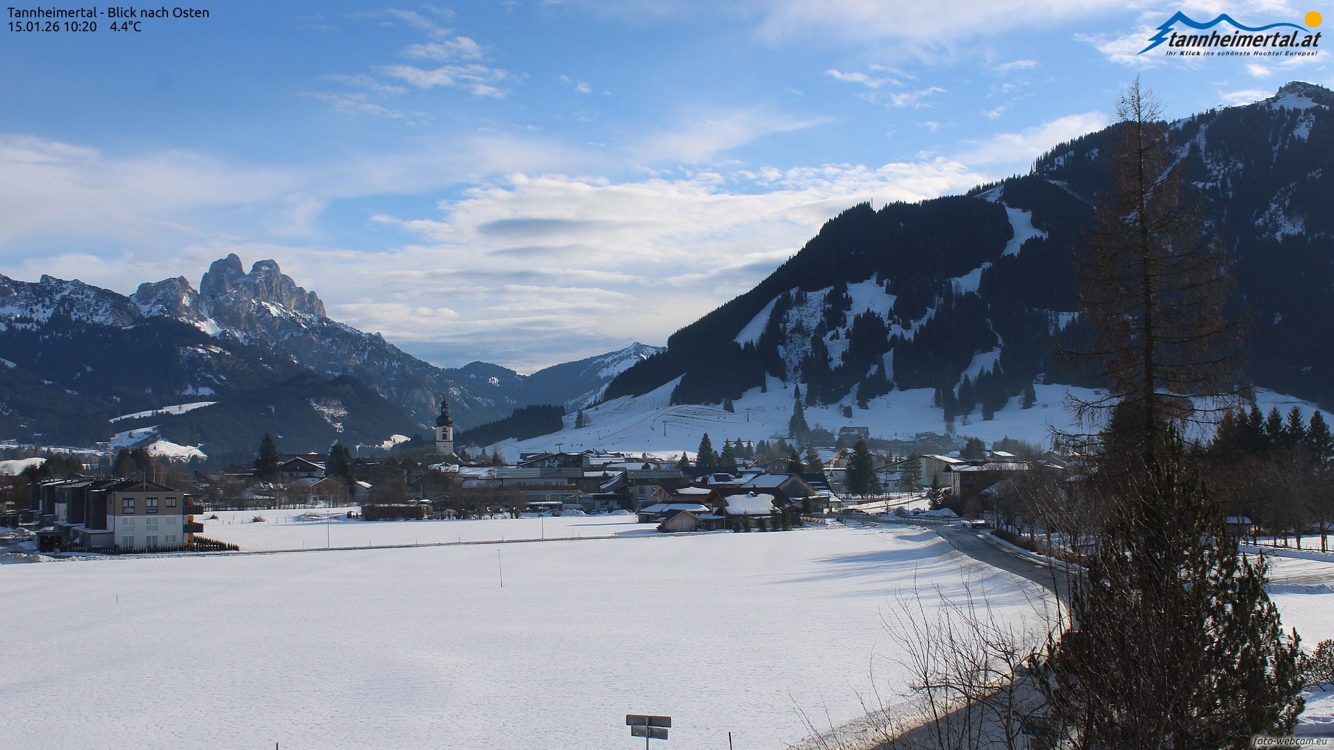 Archiv Foto Webcam Blick ins Tannheimer Tal