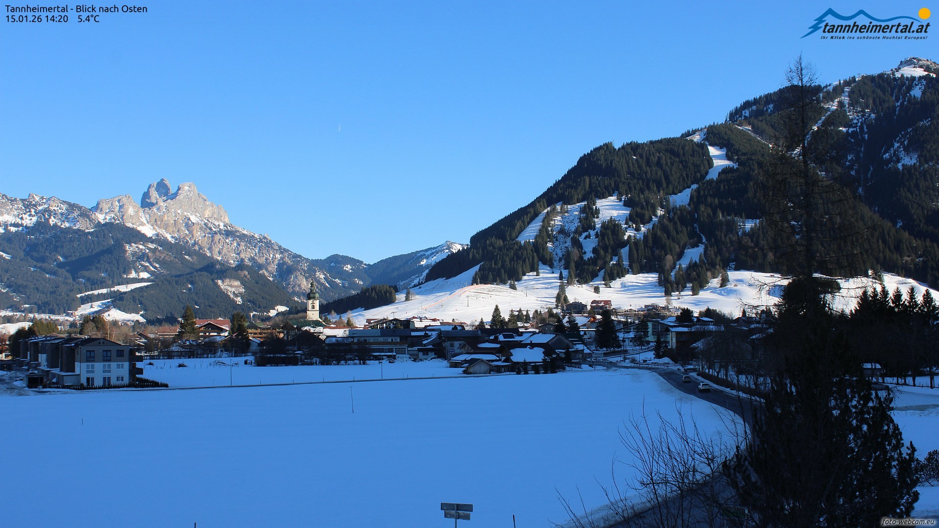 Archiv Foto Webcam Blick ins Tannheimer Tal