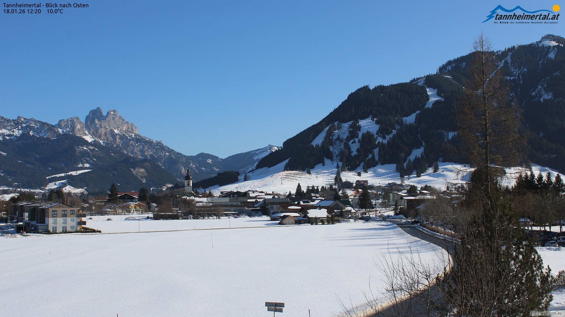 Archiv Foto Webcam Blick ins Tannheimer Tal