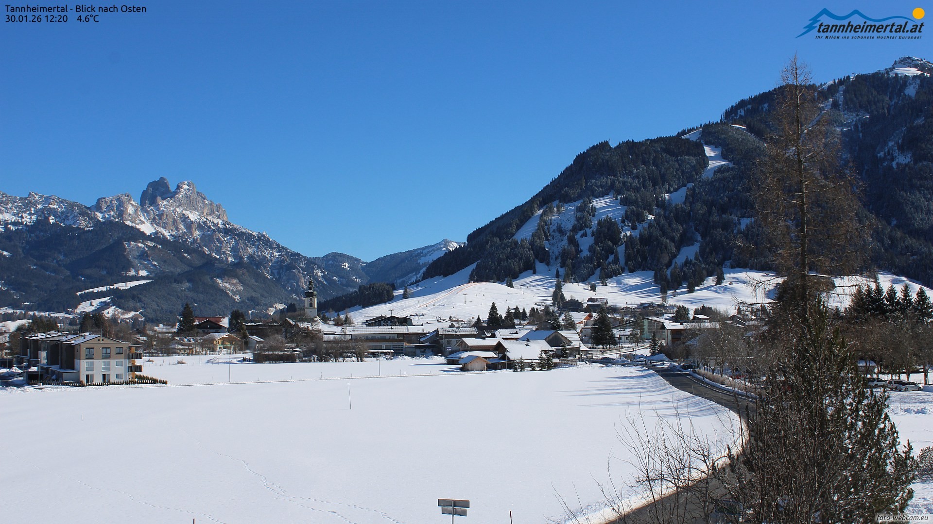 Archived image Webcam Ski Resort Schattwald Zöblen