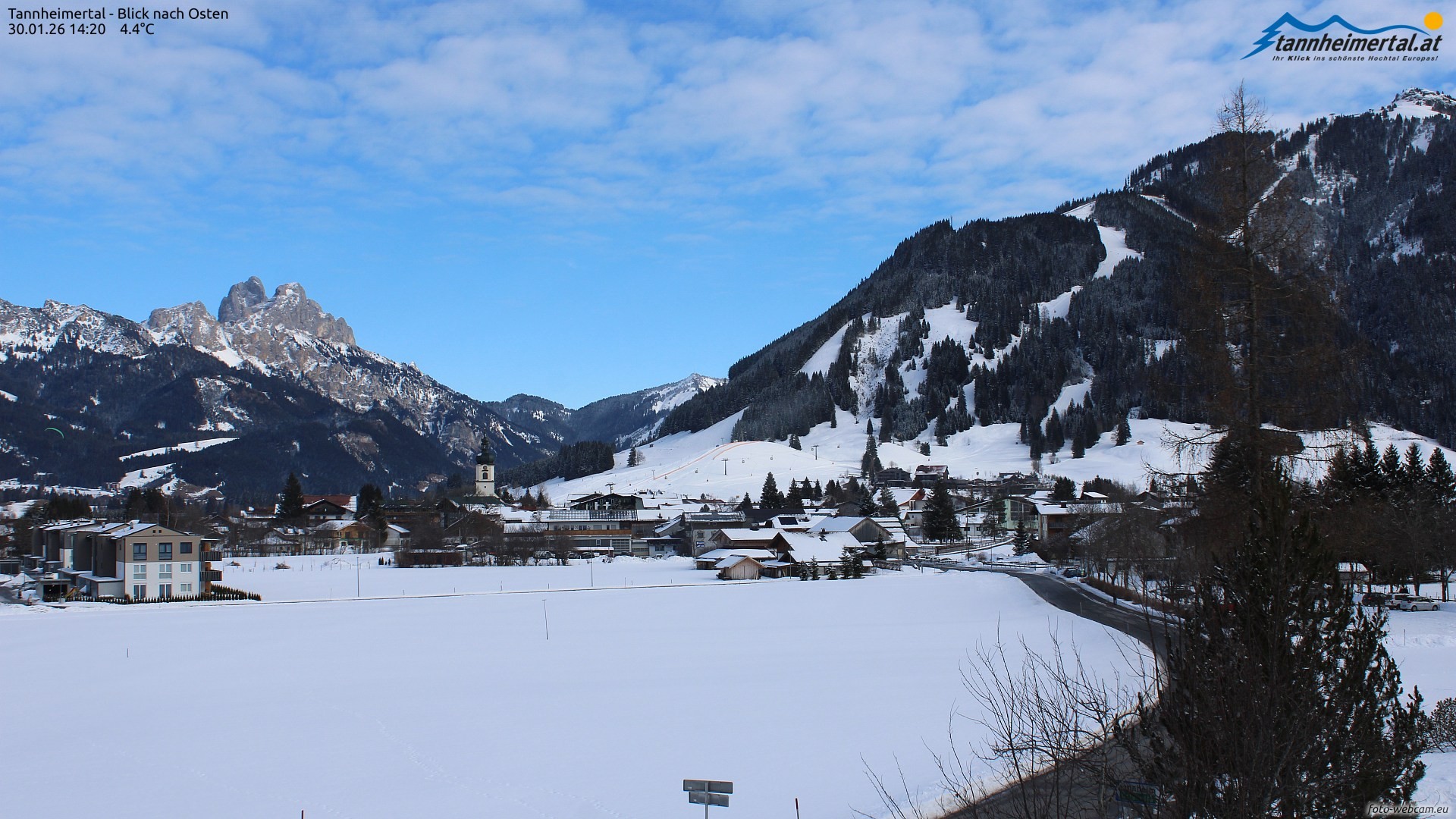 Archived image Webcam Ski Resort Schattwald Zöblen