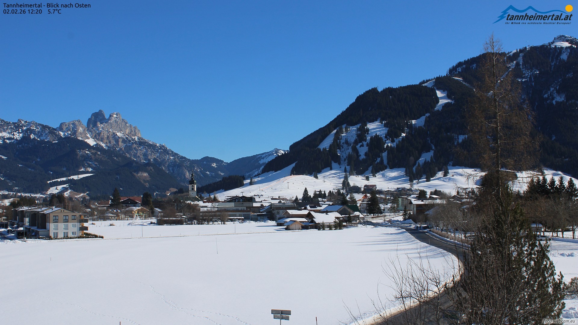 Archiv Foto Webcam Blick ins Tannheimer Tal