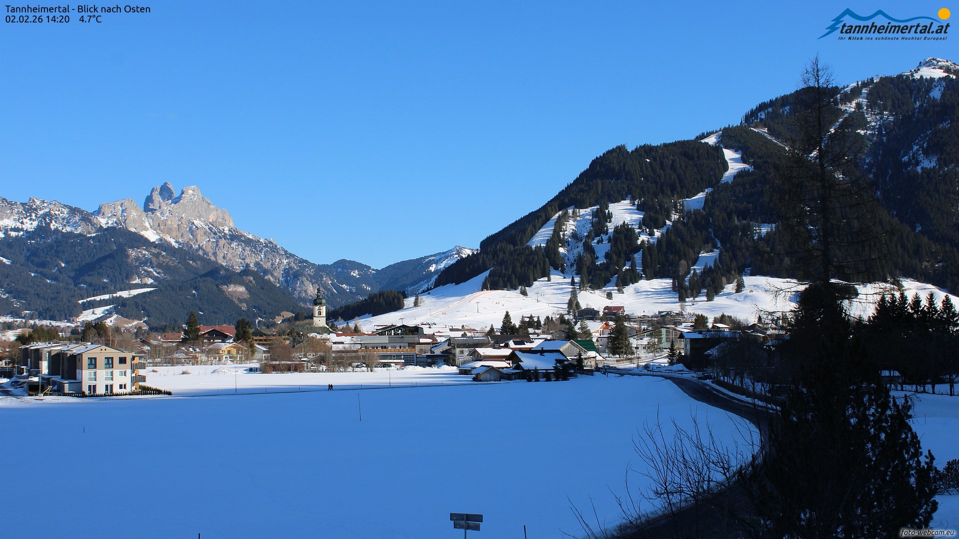 Archiv Foto Webcam Blick ins Tannheimer Tal