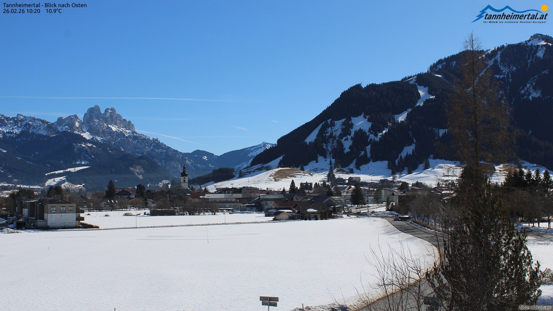 Archived image Webcam Ski Resort Schattwald Zöblen