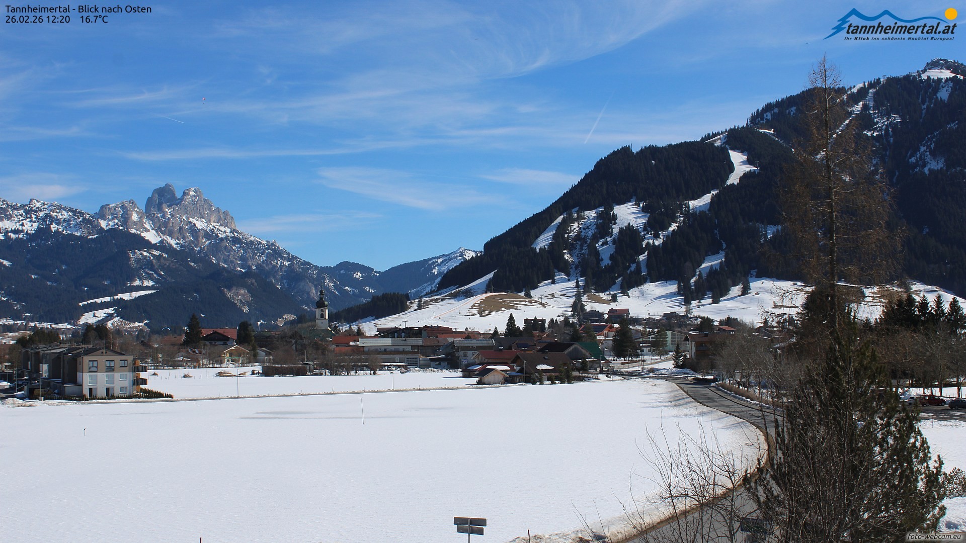 Archived image Webcam Ski Resort Schattwald Zöblen