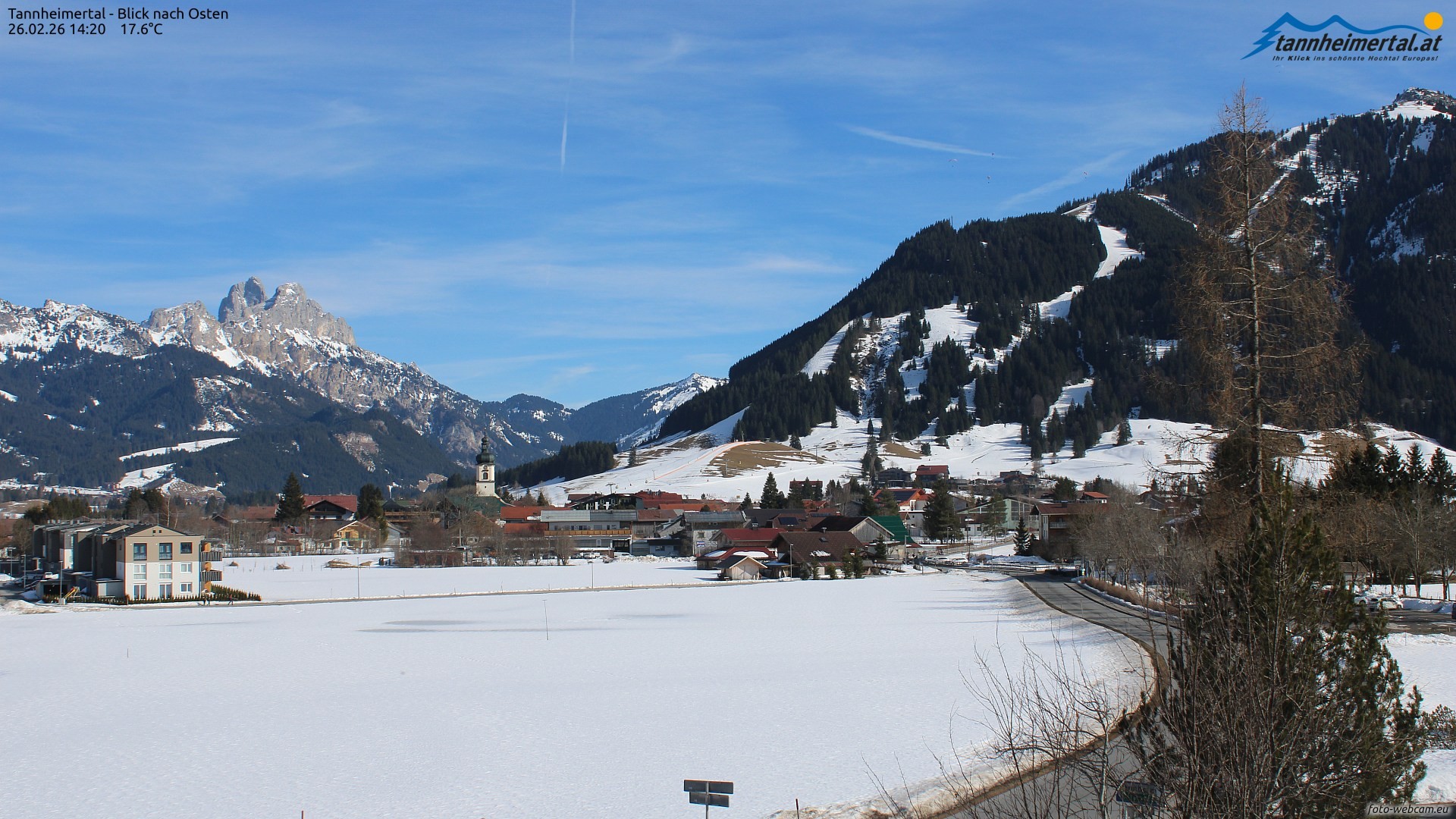 Archived image Webcam Ski Resort Schattwald Zöblen