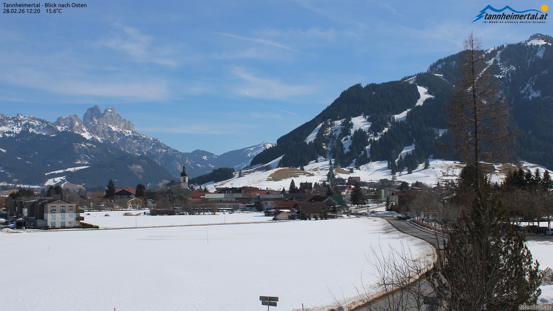 Archiv Foto Webcam Blick ins Tannheimer Tal