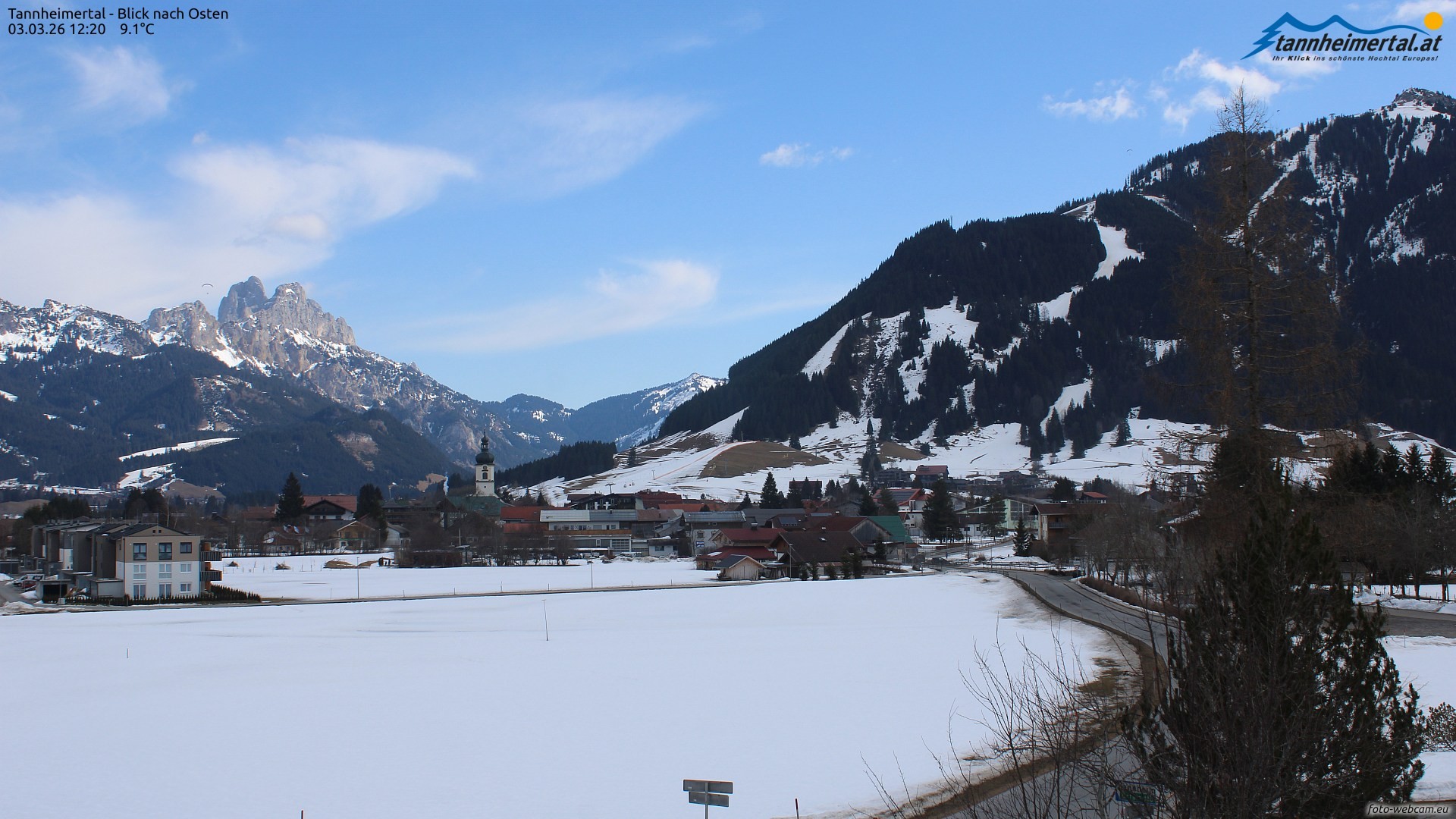 Archiv Foto Webcam Blick ins Tannheimer Tal