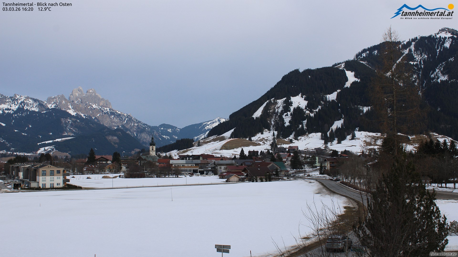 Archiv Foto Webcam Blick ins Tannheimer Tal