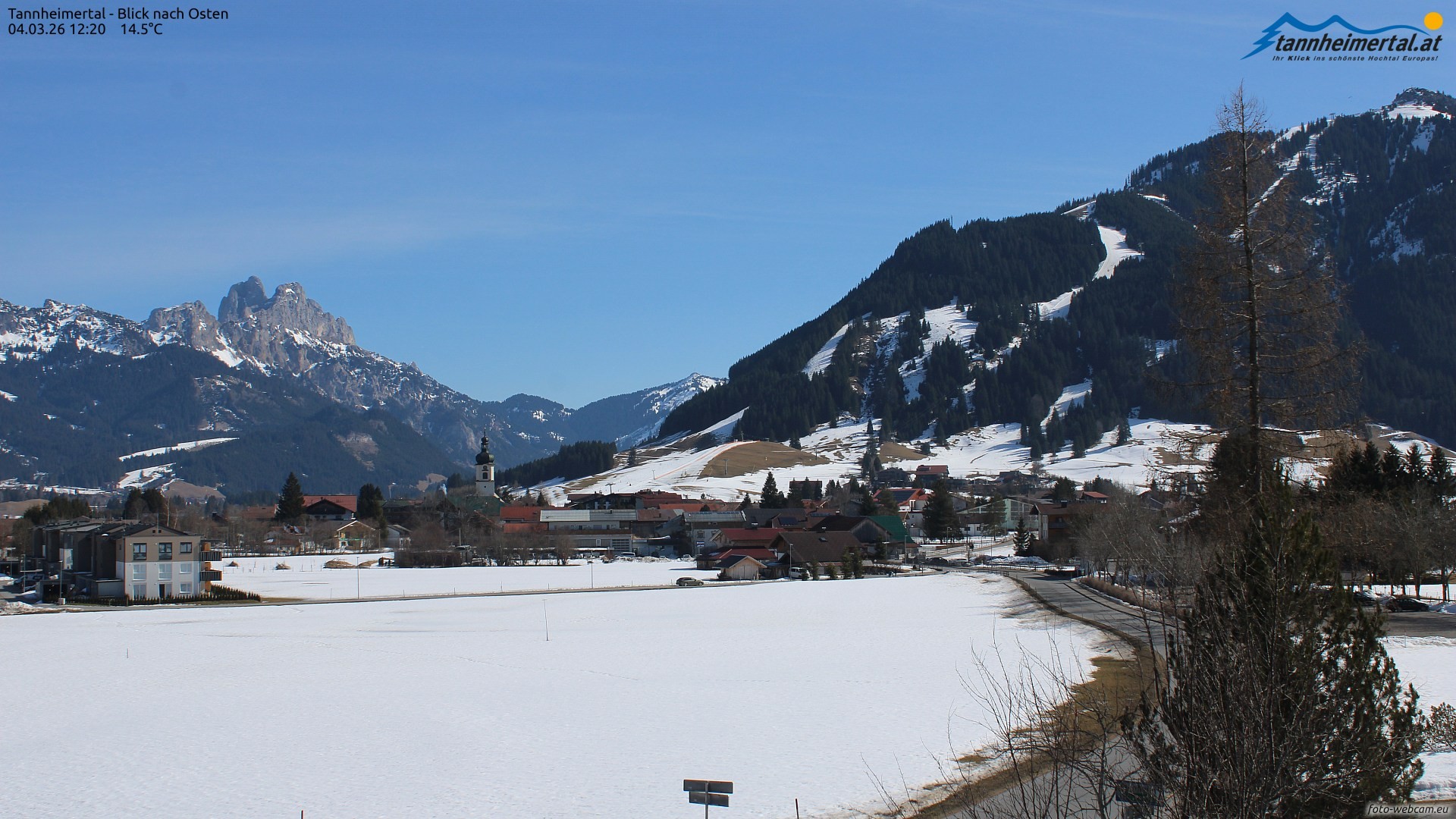 Archiv Foto Webcam Blick ins Tannheimer Tal