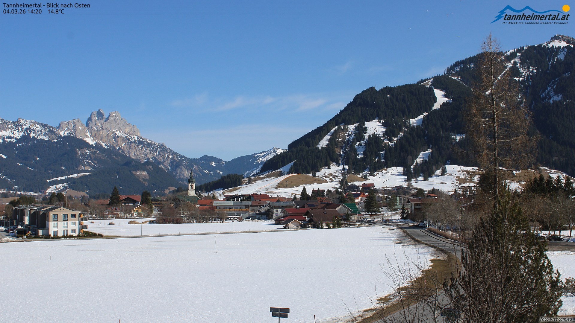 Archiv Foto Webcam Blick ins Tannheimer Tal