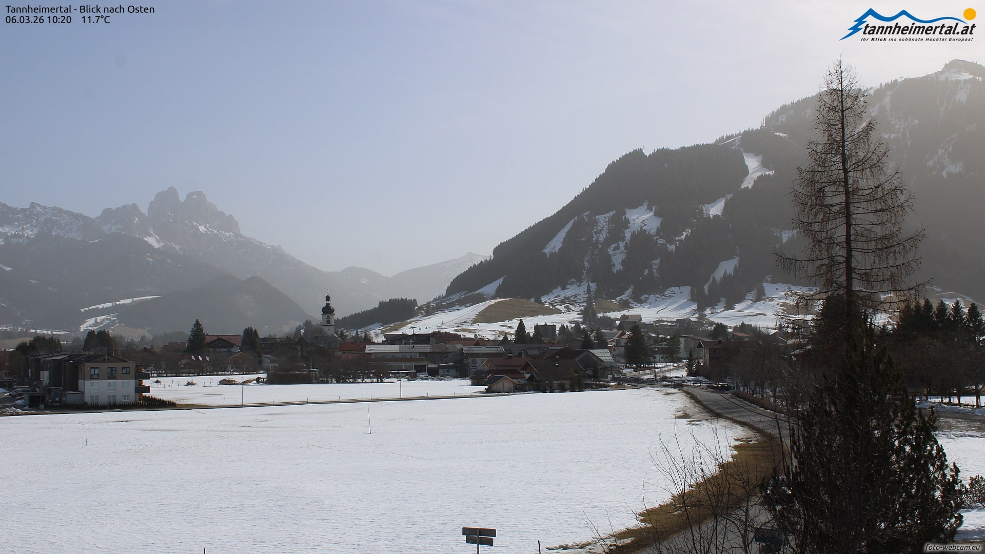 Archiv Foto Webcam Blick ins Tannheimer Tal